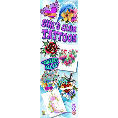 Holčičí tetování Girls Club Tattoo – 300 ks | Ourway.cz